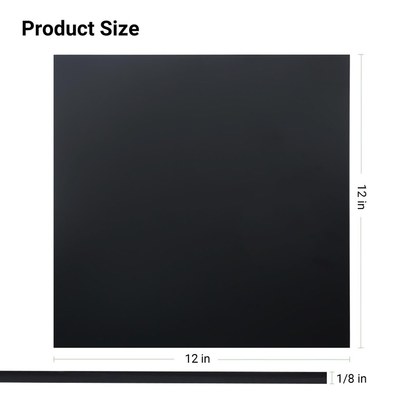 Creatorally Acrylic Glass, Black, Pack of 2, 3 mm Acrylic