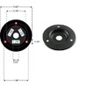 Axegrinderz 2 Pack Round Metal Speaker Jack Plates for Amplifier