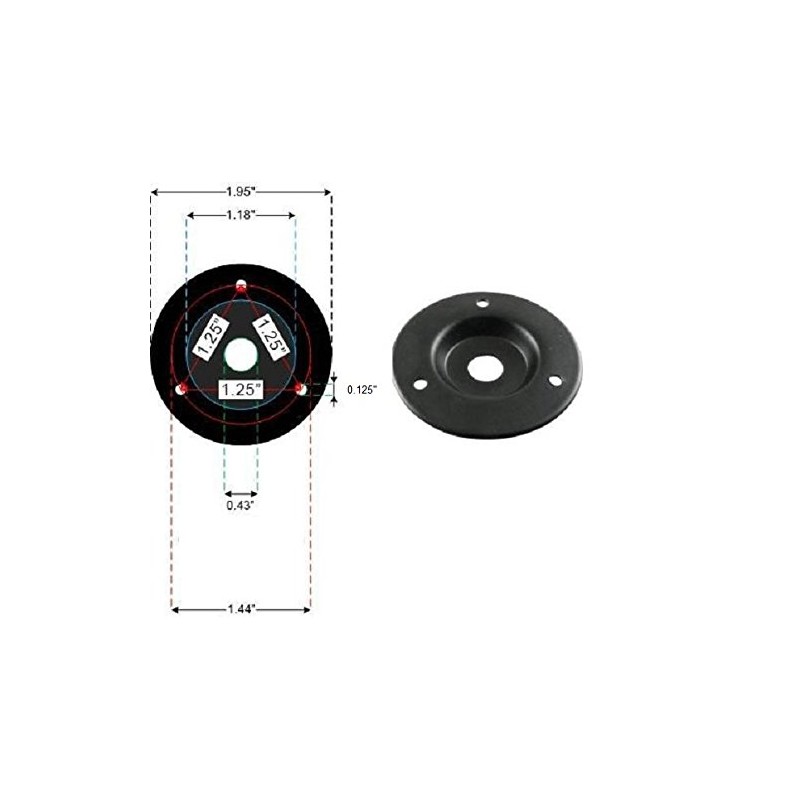 Axegrinderz 2 Pack Round Metal Speaker Jack Plates for Amplifier