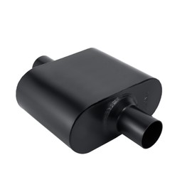 TECTRUC Muffler Single Chamber 2.75" Universal Muffler Performance Race Exhaust Muffler 2.75 IN Pipe,Aggressive Sound,Black(2.75" center in/out)