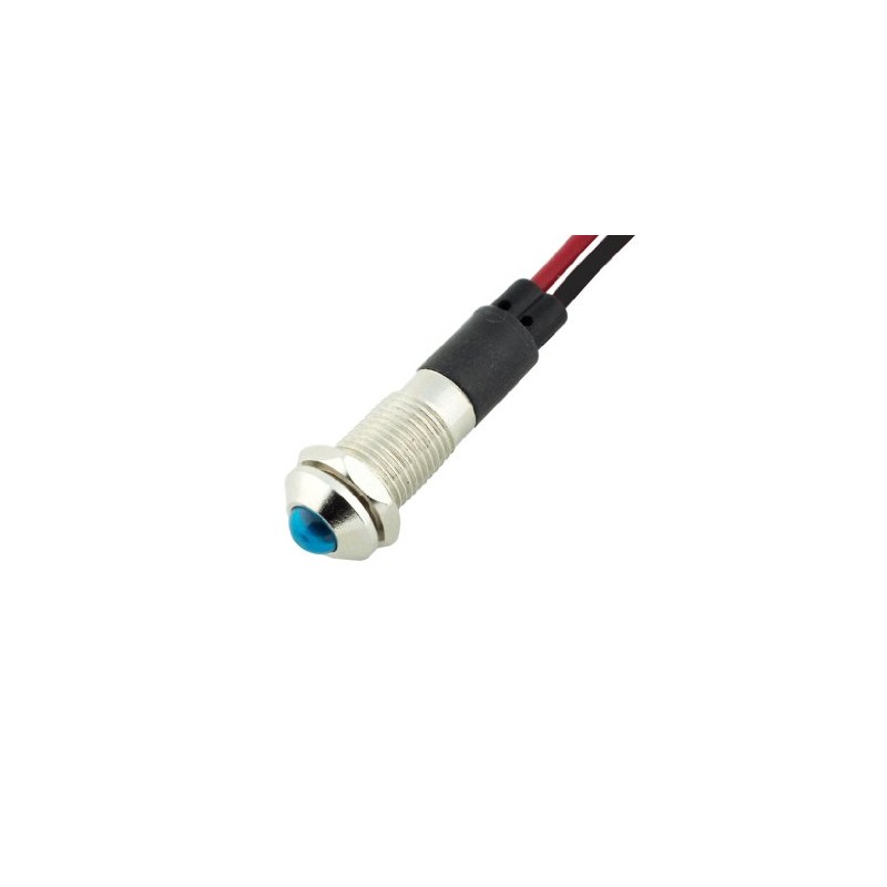 Alpinetech PL8B-G 8mm 5/16" 48V AC/DC LED Metal Signal Indicator