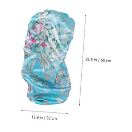 Outanaya 1Pc Elastic Satin for Women Wide Brim Hair Care Bonnet Comfortable Sleeping Hat with Delicate Patterns for All Hair Types and Lengths