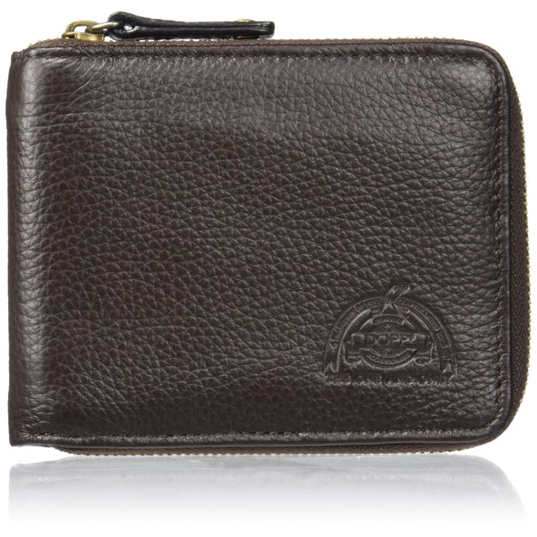 Dopp Men's Soho RFID Blocking Leather Zip-Around Wallet, Brown, One