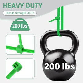 Zip Ties Heavy Duty Cable Ties with 200lbs Tensile Strength, Multi-Purpose Adjustable Ties, UV Resistant Indoor and Outdoor Cable Ties for Use in The Home, Office, Garden (12" (200lb)-Blue)