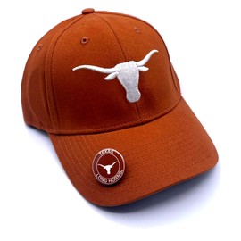 Texas University MVP Classic Edition Hat Embroidered Team Logo Adjustable Structured Cap (Burnt Orange)