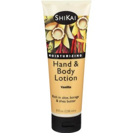 ShiKai Hand & Body Lotion (Vanilla, 8oz) | Daily Moisturizing Skincare for Dry and Cracked Hands | With Aloe Vera & Vitamin E