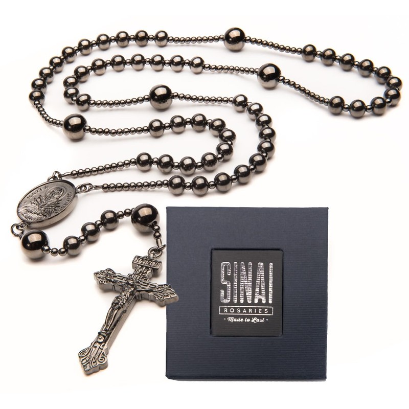 Sinai Rosaries Gun Metal World War I Seven Sorrow Original