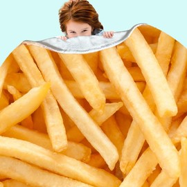 French Fries Design Blanket | Ultra-Soft Cozy Evenings and Fun Home Decor