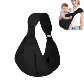 Side Baby Carrier Lightweight Baby Carrier Side with Adjustable Straps, Ergonomic Toddler Carrier, Babies from 0 to 36 Months, Toddlers up to 20 kg (Black)