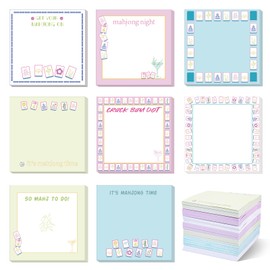 24 Pcs Mahjong Sticky Notes Mah Jong Self-Stick Note Pads Memo Pads Mahjong Gifts for Women Office School Mahjong Party Decorations Supplies (600 Sheets)
