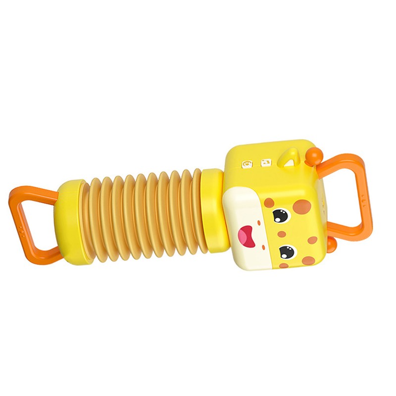 Kids Accordion Toy Giraffe Shaped Grip Design Button Music Educational