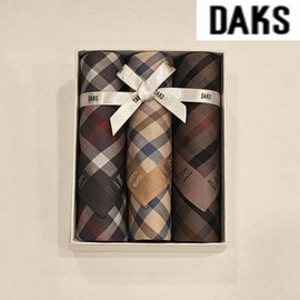 Daks 대구백화점 닥스남녀3매 선염 손수건 세트(DEO309번) Daegu Department Store Daks Men's and Women's 3-Piece Dyed Handkerchief Set (Model DEO309)