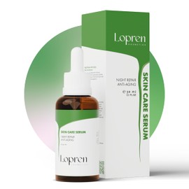 Lopren Night Repair Peptide & Botanical Extracts Serum, Anti-Aging, Deep Hydration & Skin Renewal, 1 Fl Oz