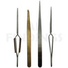 4 SOLDERING TWEEZERS : Set Copper Insulated Negative Locking Solder
