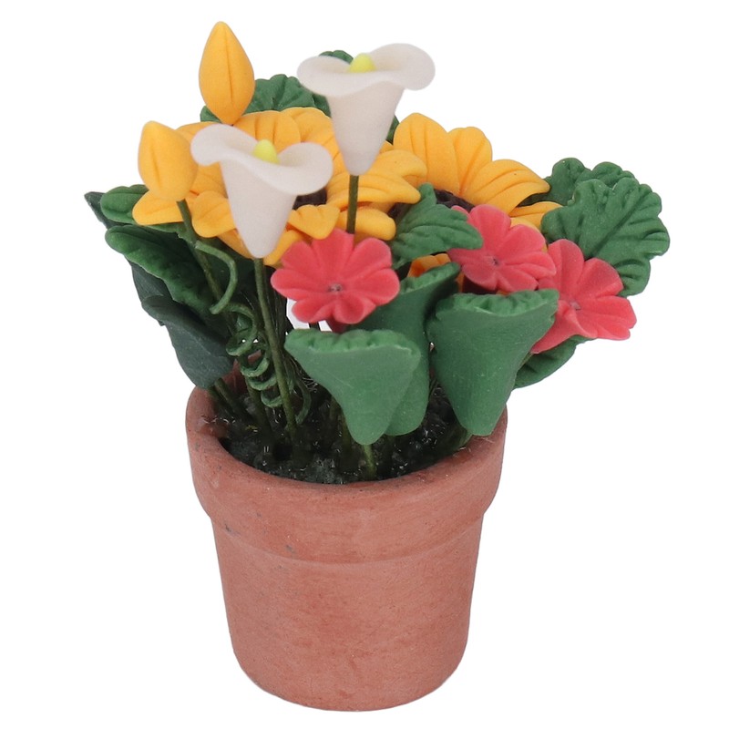 1:12 Miniature Dollhouse Plants Hand Crafted High Simulation Mini Potted