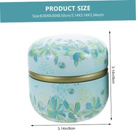 MAGICLULU 2Pcs Delicate Printed Tea Storage Jars Stylish Canisters for Loose Tea Candies Powder Versatile for Home Kitchen for Birthdays Housewarmings
