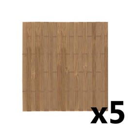 Square Bamboo Coasters Set of 5 Coasters. Original Coasters. Reusable Rustic Bamboo Coasters. (Dark)