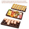 YOUEON Acacia Wooden Egg Holder with Double Layers, Detachable Wooden