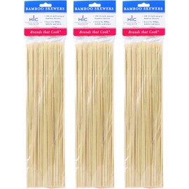 HIC Kitchen Bamboo BBQ, Kabob and Grill Skewers, 12-Inches Long, Set of 300