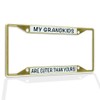 Fastasticdeals Metal Insert License Plate Frame My Grandkids are Cuter