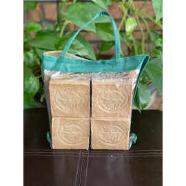 Abdul Rahman Zanabili x4 Laurel Natural Soap Cubes, Handmade of Olive Oil, Laurel Perfumes and Alkalis