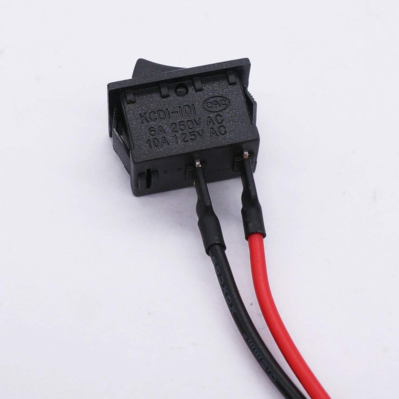 TWTADE 10Pcs Rocker Switch ON/Off 2Pin Latching Square Toggle SPST