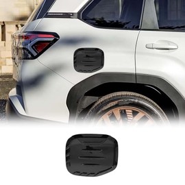 Fuel Filler Gas Tank Cap Cover Compatible with Subaru Forester 2025, ABS Car Gas Cap Fuel Cover, Fuel Filler Cap Anti-Scratch Protection Trim Cover Accessories (Bright Black)