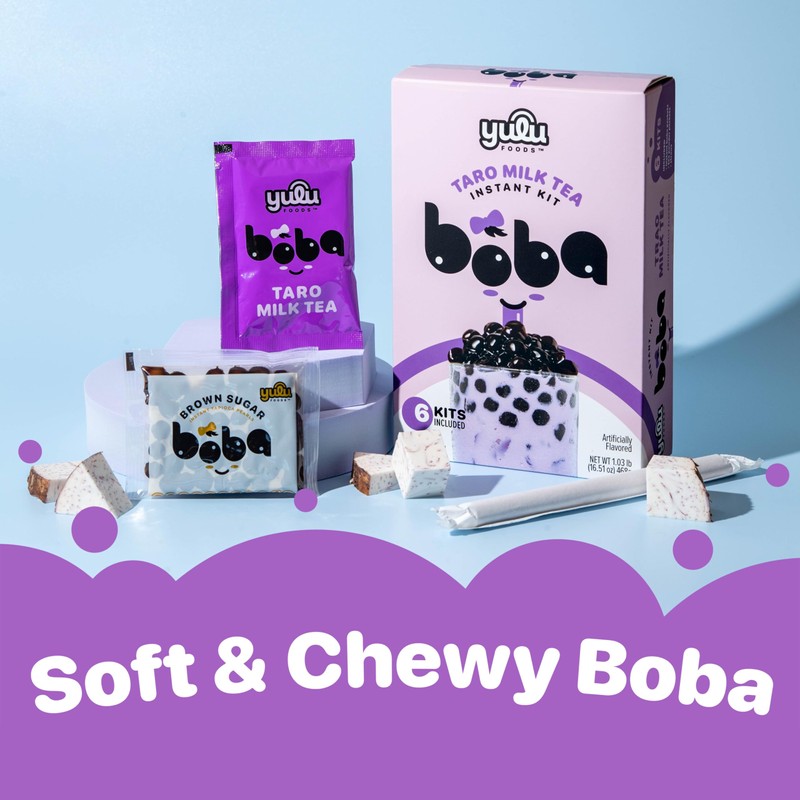 YULU FOODS Instant Bubble Pearls for Taro Milk Tea with