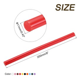 sourcing map 30pcs Full Size Hot Glue Gun Sticks 8-inch x 0.43-inch High Sticky Large Hot Glue Sticks, Black,White,Bright Red,Brown,Purple,Yellow,Sky Blue,Orange,Pink,Deep Green