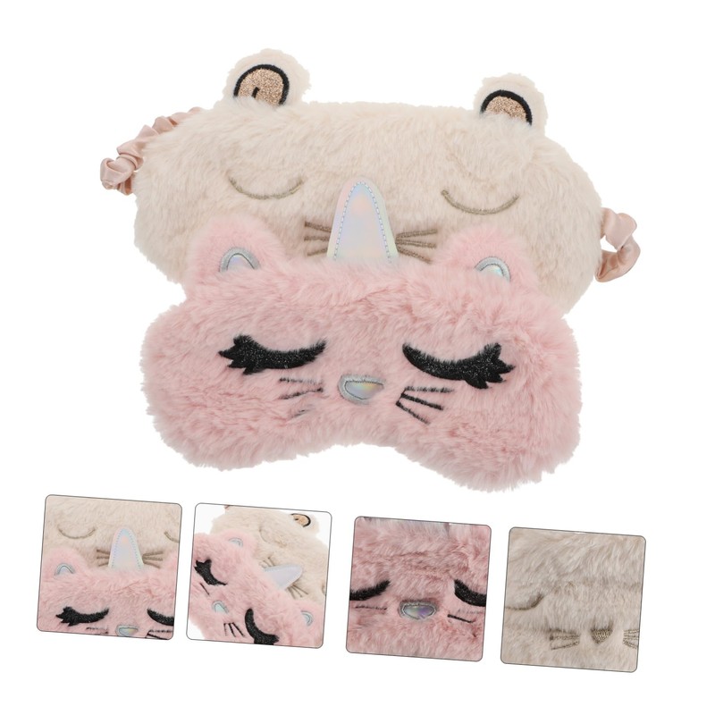 Beavorty 3sets Sleeping Blindfold Silk Eye Masks Breathable Comfortable Eye