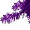 Northlight Metallic Artificial Double Tinsel Christmas Wreath-Unlit, 24", Purple