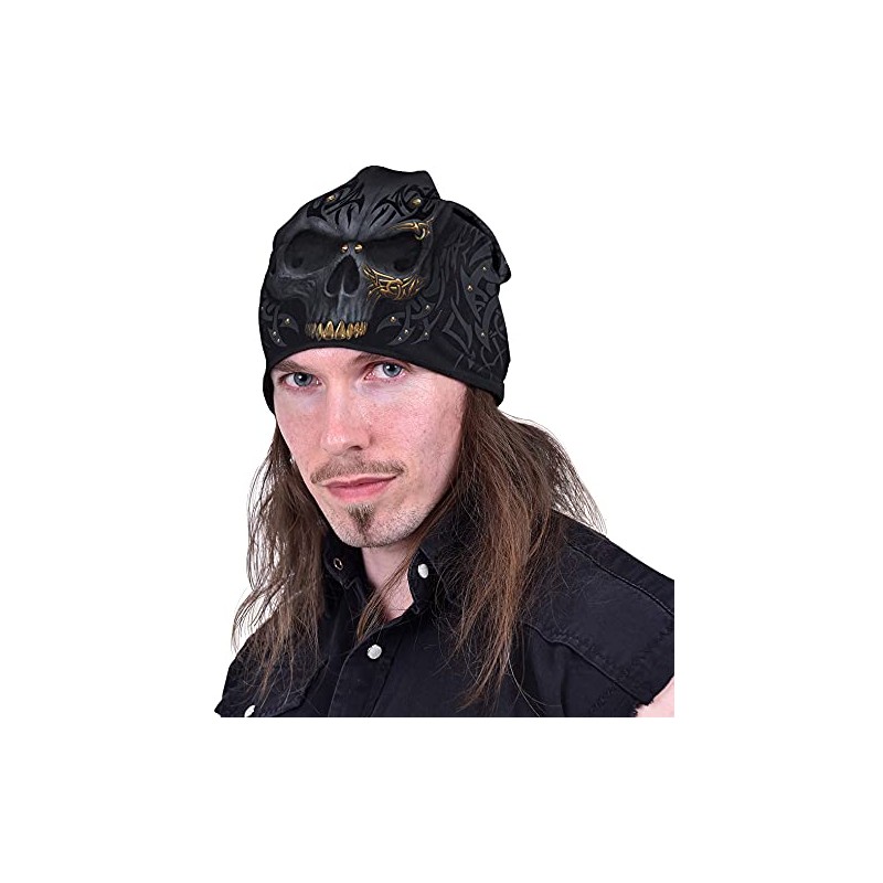 Spiral Mens Light Cotton Beanies Black Balaclava, Black, L UK