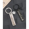 BPTRKOM Pack of 2 Keyrings - Him and Her Key