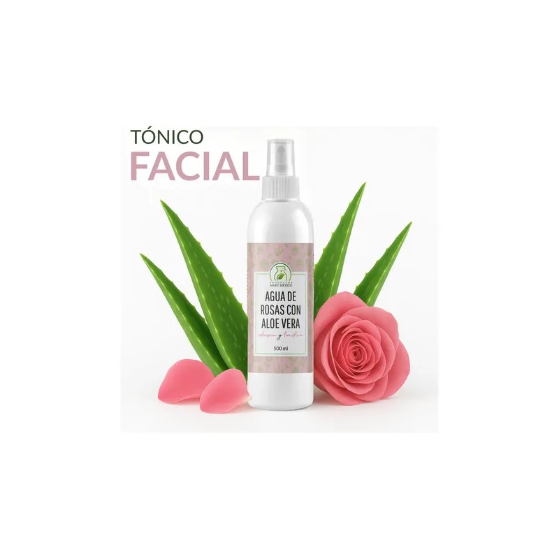 Agua De Rosas Con Aloe Vera Con Vitaminas A Y