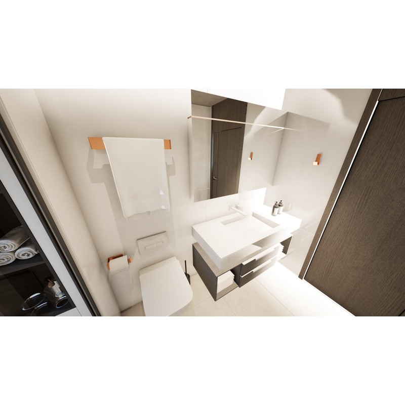 Zen Soul Robe & Towel Hook, Colour: Rose Gold, Glossy,