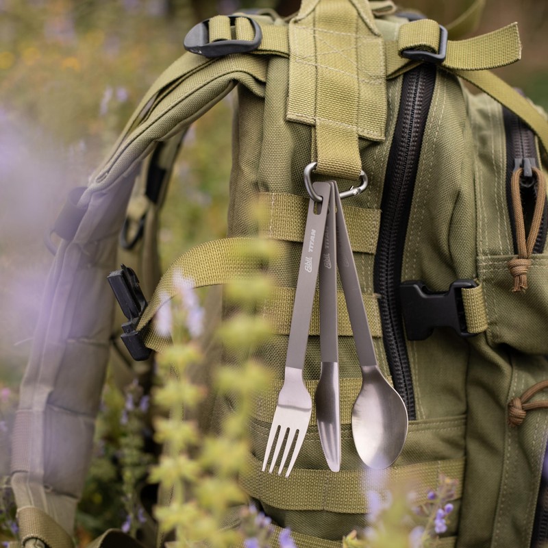 Esbit Titanium Lightweight Cutlery Set with Pouch