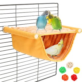 Bird Hammock Bird Hammock Bunk Bed with 5 Rattan Balls Bird Nest Caves Sleeping Areas Bird Cage Accessories Voge Toy Bird Nest Bunk Bed Hanging Hammock for Budgies Nymphensitti