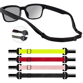 Kids Glasses Strap 4 Pieces Adjustable Toddler Glasses Strap Black Baby Sunglasses Strap Only Kids Eyeglasses Straps and Infant-Eyewear Retainers for Boys and Girls Age 0-3 Years (5-8 Inches) 3