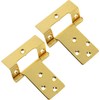 Merriway BH04894 (4 Pcs) Cranked Flush Hinge, Electro-Brassed 50mm x