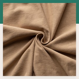 VelvetHome Fitted Sheet, 180 x 200 cm, 100% Combed Cotton, Made in the EU, Jersey Bed Sheet for Mattress Height up to 25 cm, Premium Quality, Beautiful Colours, Cappuccino