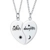 Yonhon Father Daughter Necklace Matching Set for 2