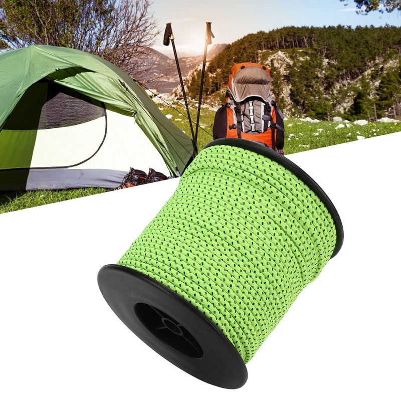 Camping Rope Fluorescent Tent Reflective Cord for Outdoor Camping Hiking
