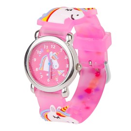 TZIXBOI Girls Watches,Unicorn Analog Watch Waterproof Toddler Baby Watch,Gifts for Kids Age Over 3 Year Old Children,Girls Birthday Christmas Gifts