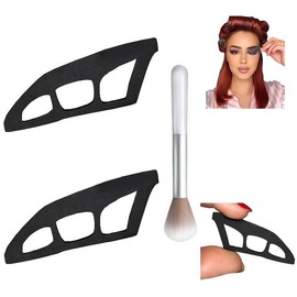 2PCS、4PCS，Reusable Eyeshadow Stencils Tool for Eyes 2025 Eyetour Your Glam Bestie Cat Eyeliner Stencils Guide Eyeshadow Shield Eyes Tour Liner Wing Eye Shadow Makeup Tape Hooded Eye Stickers Helper Tool (2PCS) - Color: 2PCS