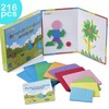 ZazzyKid Kids Magnetic Pattern Blocks Set: 216 PCS Geometric Shape