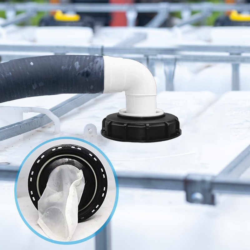 mizikuu 90° IBC Lid Filter, 163 mm Nylon Rainwater Filter,