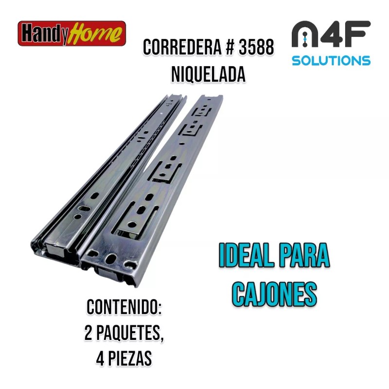 Handyhome Corredera Cajón Handy Home 35cm X 3.5cm 2 Paquetes