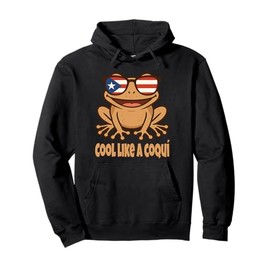 Cool Like A Coquí Puerto Rico Flag Sunglasses Boricua Pride Pullover Hoodie