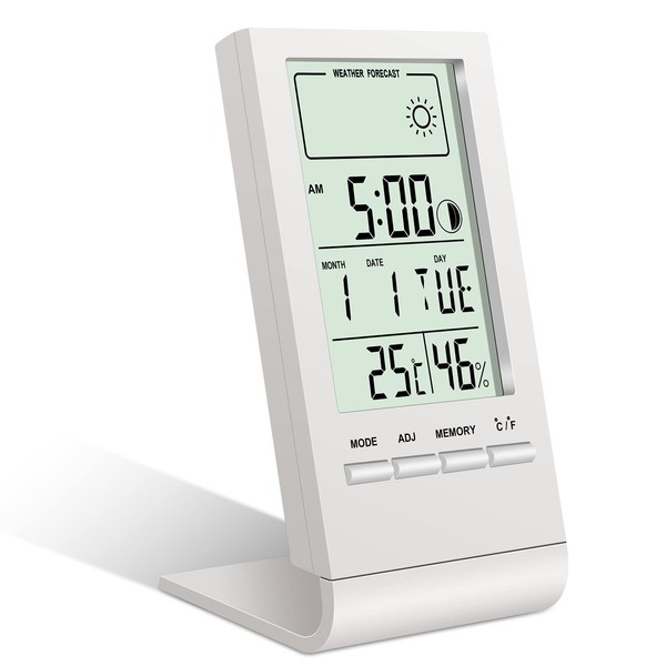 Flintronic Thermometer Hygrometer Indoor Weather Forecast Hygrometer, Mini LCD Display