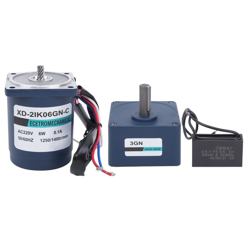 6W Micro Gear Motor AC220V (XD2IK06GNC Fixed Speed Gearbox Capacitance)(75
